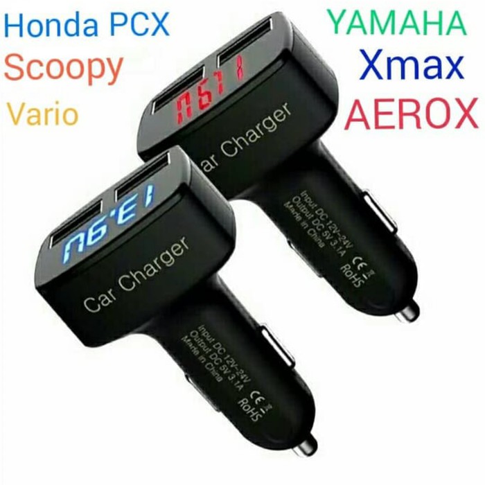 Charger HP USB motor dan mobil pcx nmax aerox lexi xmax