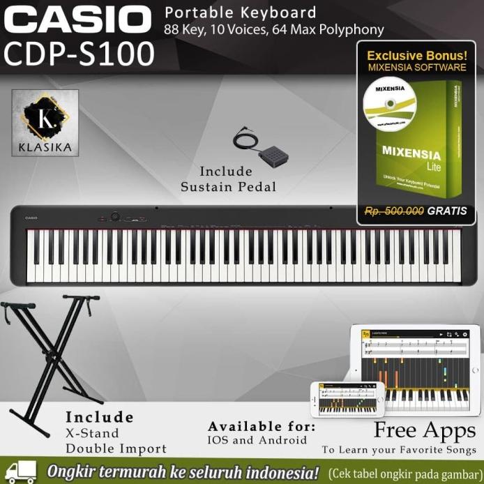 Jual Casio Cdp S100 / Casio Cdp S 100 Slim Digital Piano Garansi Resmi