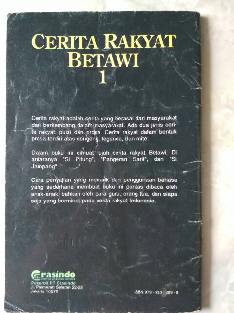 Cerita Rakyat Betawi (Rahmat Ali) Grasindo | Shopee Indonesia
