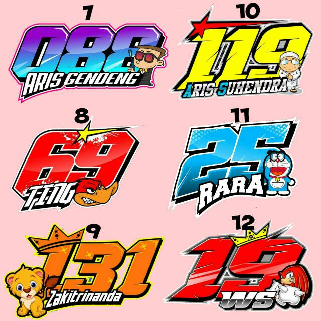 Jual Stiker Nomor Balap | Shopee Indonesia