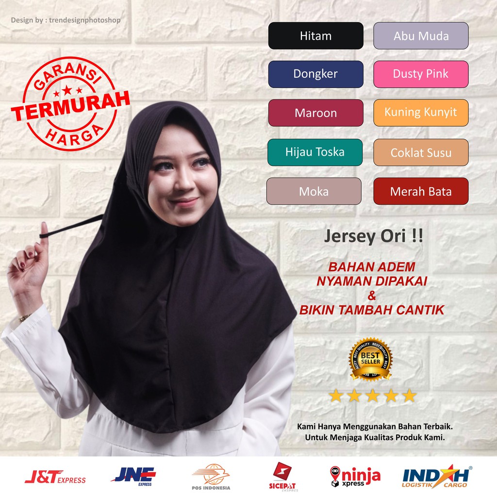 {COD} Jilbab instan ADIBA SERUT JOKOWI/jilbab serut /kerudung/jilbab