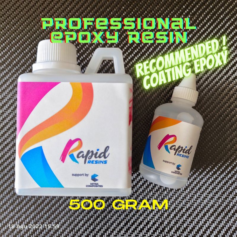 Jual Rapid Fast Super Hard Resin Epoxy Epoksi Bening Kristal Topcoat