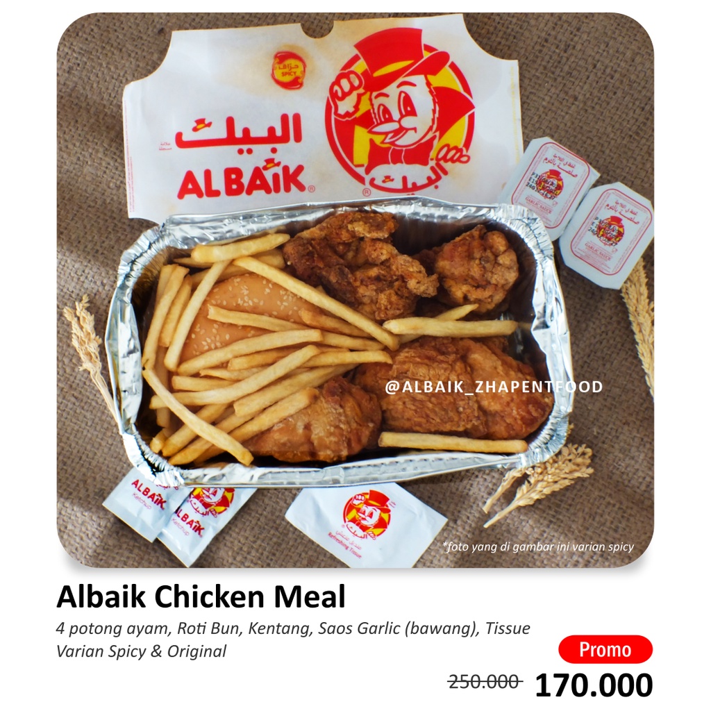Jual Albaik Chicken Meal (Albaik From Saudi Arabia) Shopee Indonesia