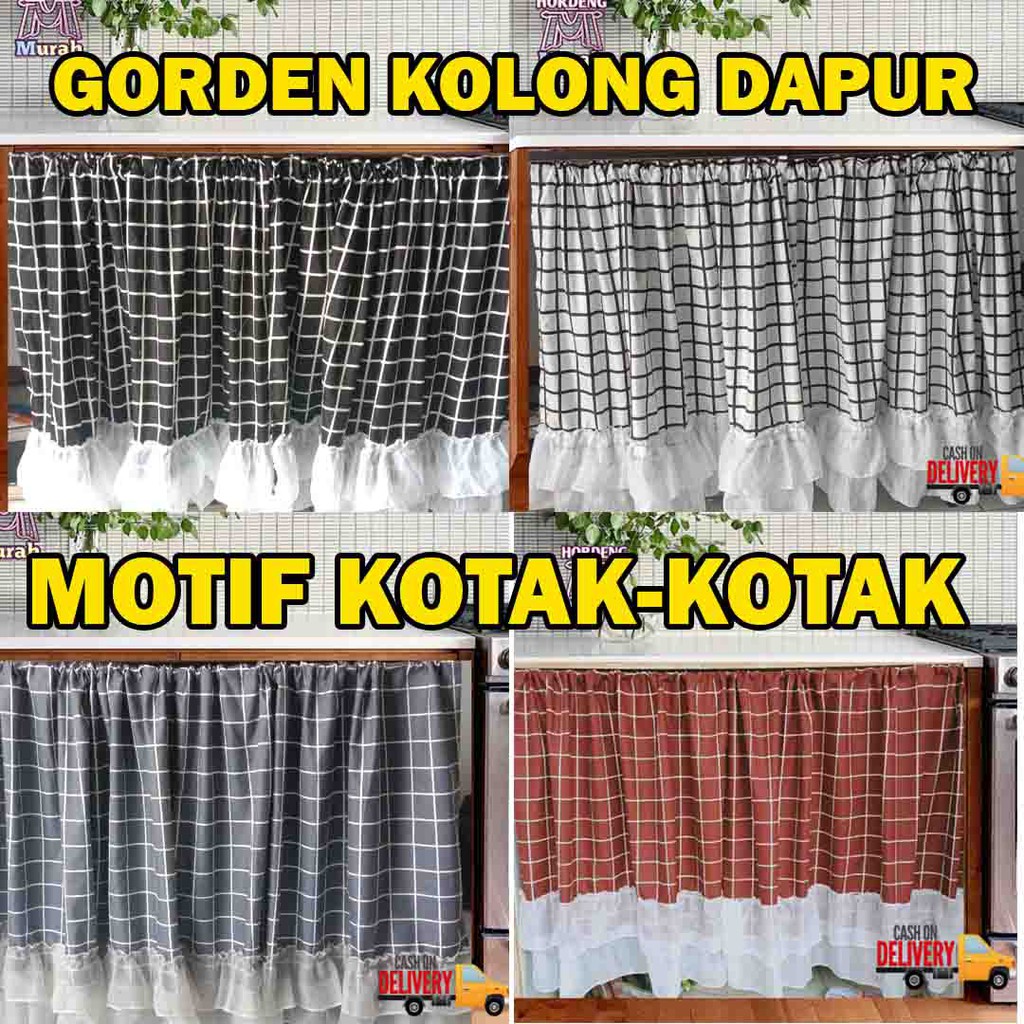 GORDEN KOLONG DAPUR MOTIF KOTAKKOTAK Shopee Indonesia
