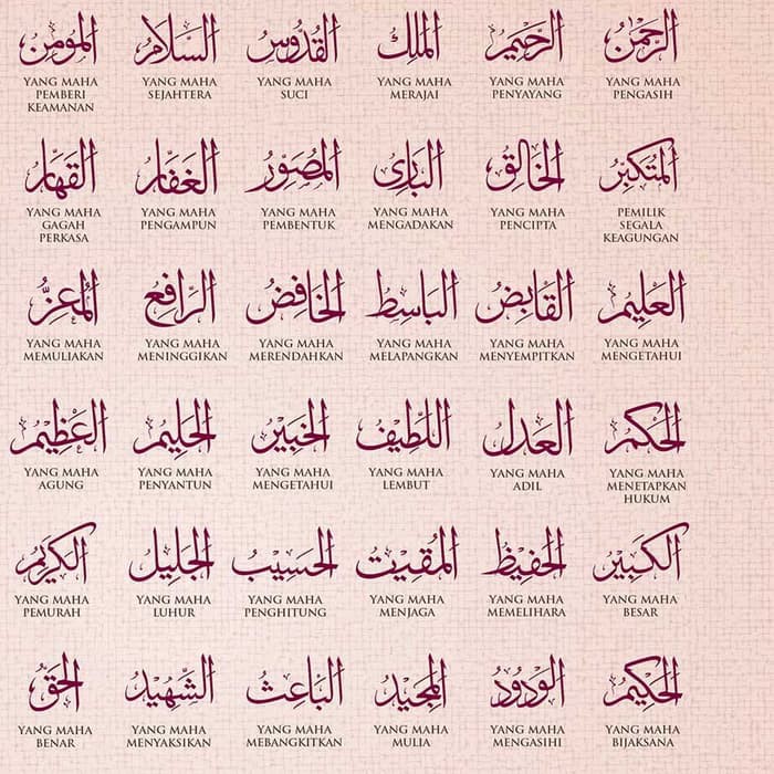 Jual Poster Kaligrafi Asmaul Husna #1 - Hiasan Dinding - Dekorasi Islami Indonesia|Shopee Indonesia 700_X_700_jpg