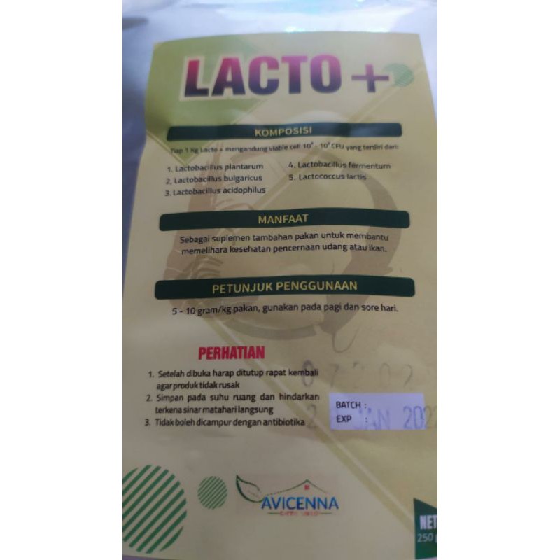 250 Gram - Probiotik Campuran Pakan untuk Udang dan Ikan mengandung  Lactobacillus Lacto + | Shopee Indonesia