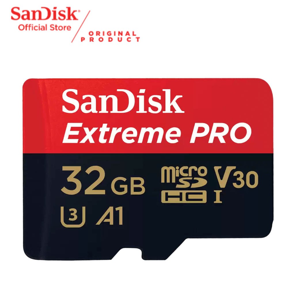 Jual Sandisk Extreme Pro Microsdxc Uhs-I U3 A1 Class 10 100Mb/S - 32Gb 4K Action Cam | Shopee Indonesia