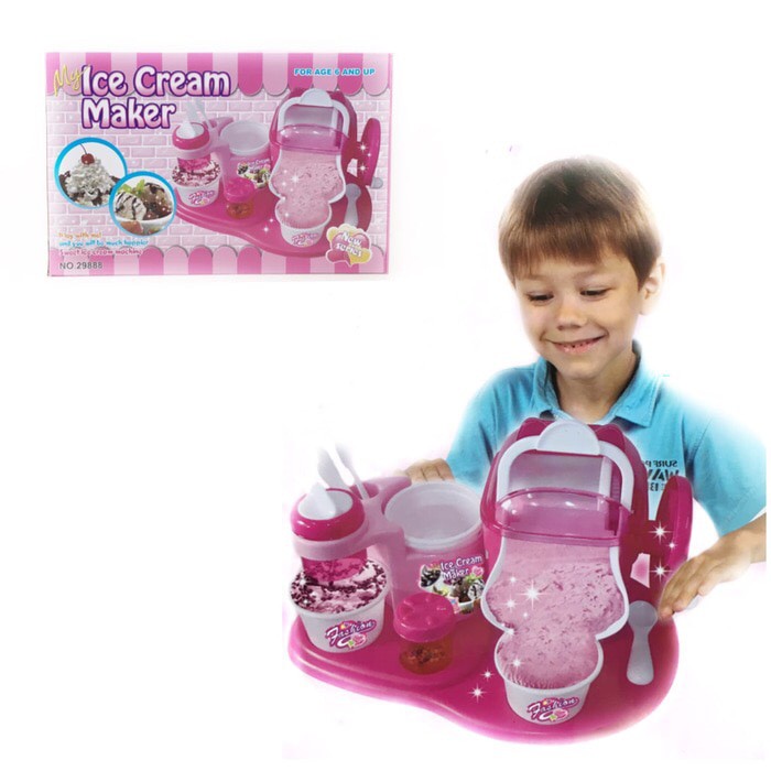 Jual Mainan Anak Ice Cream Maker Besar Mesin Pembuat Es Krim Sweet Machine Grosir | Shopee Indonesia