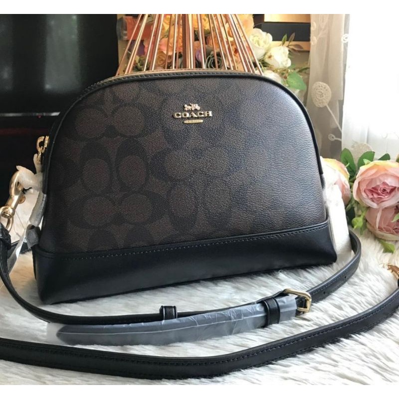 Jual Coach dome crossbody bag signature f76674 original tas authentic