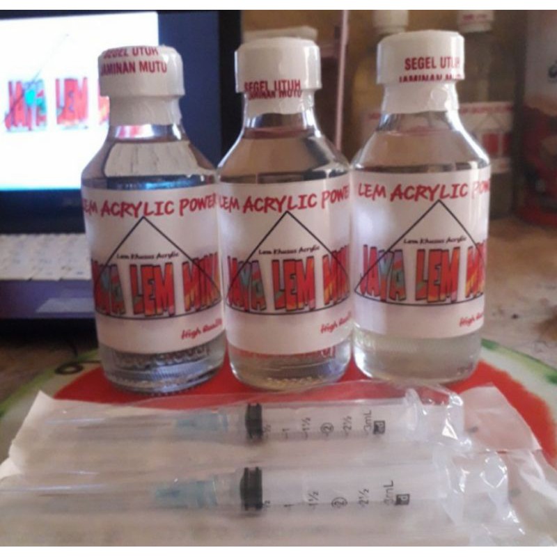 Lem akrilik/Acrylic 150 ML+suntikan | Shopee Indonesia