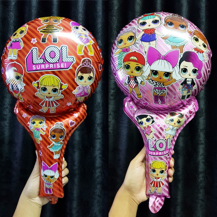 BALON FOIL KARAKTER LOL raket Perlengkapan pesta ulang tahun aksesoris