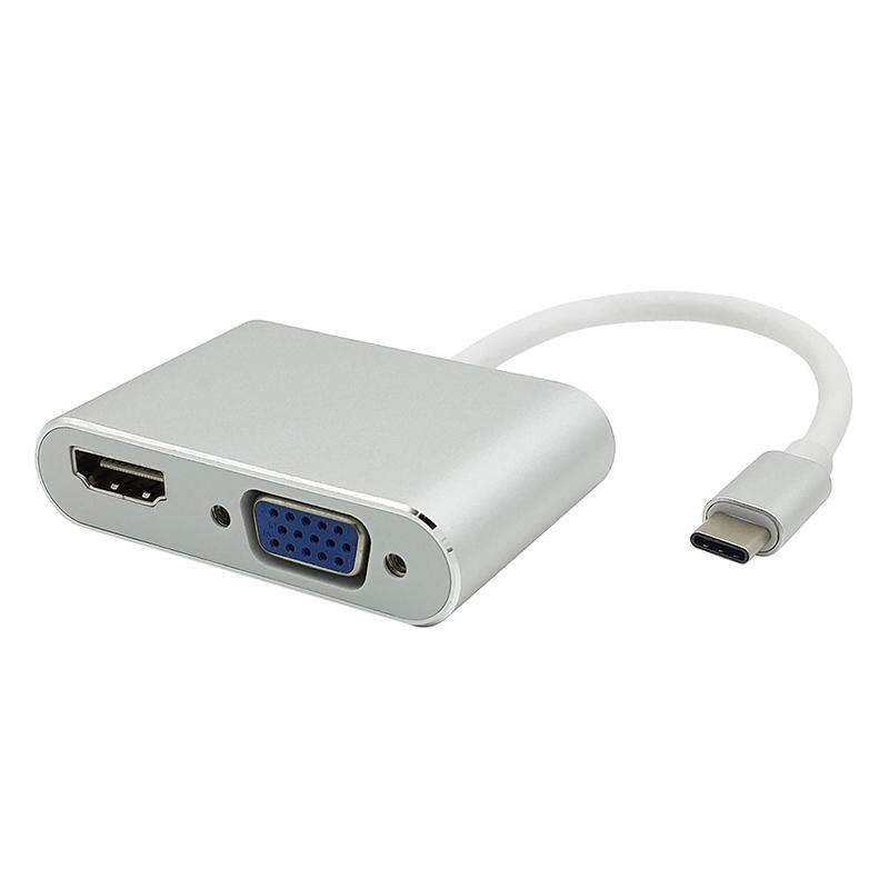 Jual Converter Usb Type C To Vga & Hdmi - Konektor Usb Tipe C Ke Vga & Hdmi | Shopee Indonesia