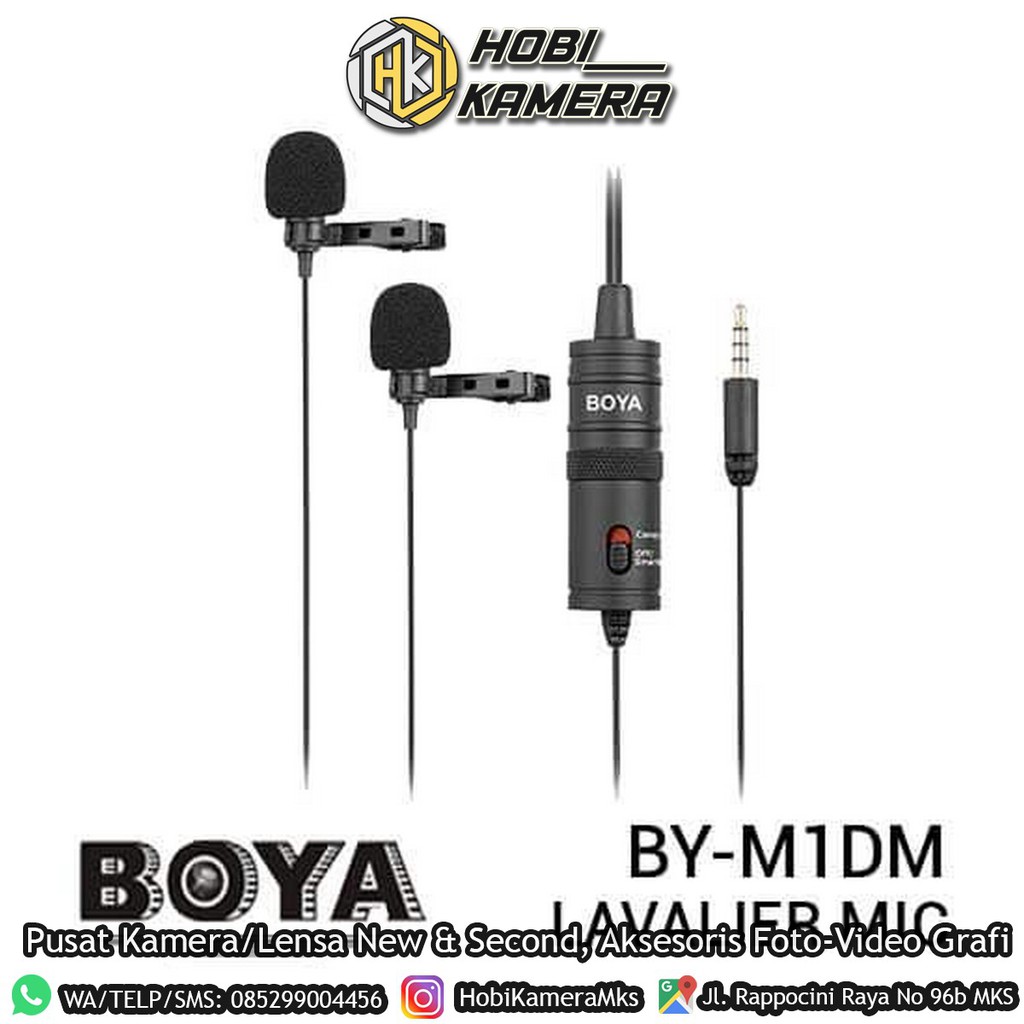 Jual Microphone Clip On Boya M1DM Dual Clip On Shopee Indonesia