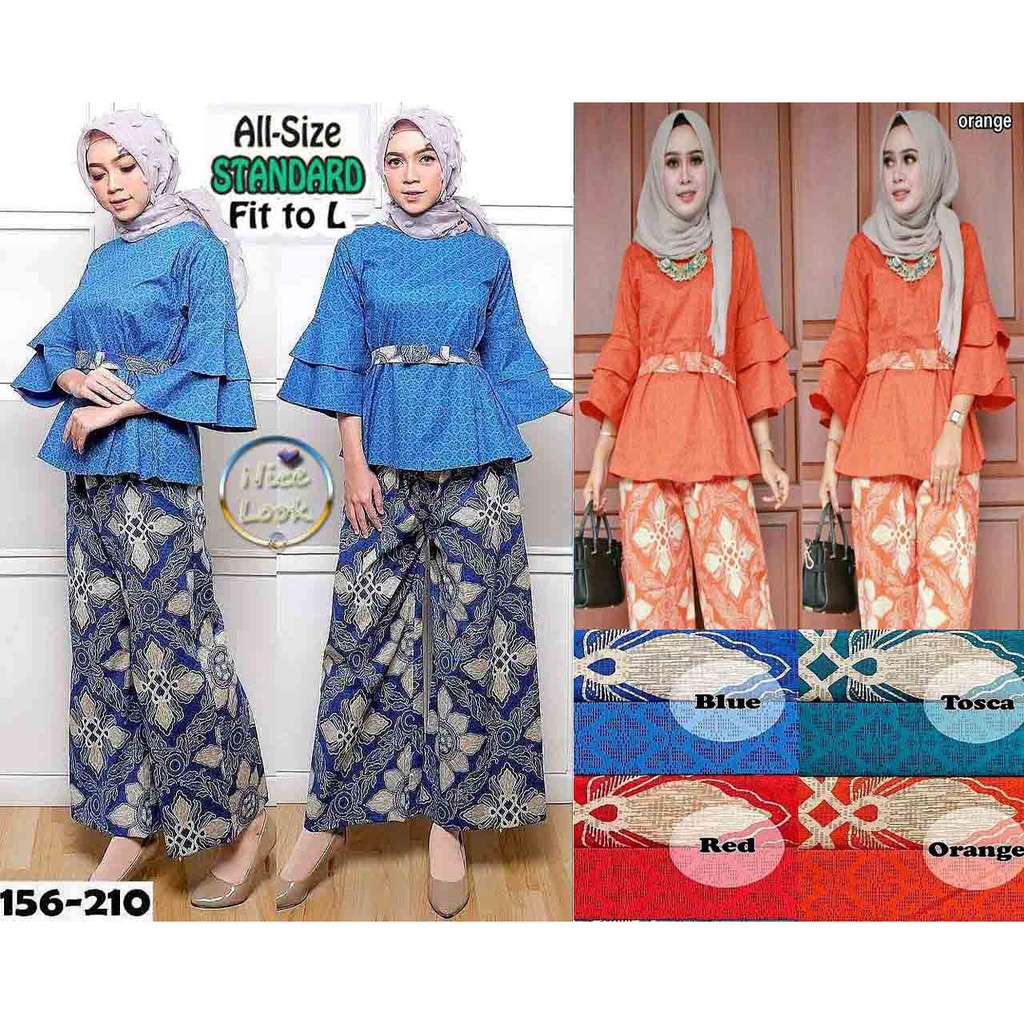 SETELAN KULOT SY 156210 SETELAN KULOT PANJANG BATIK MODERN ALLSIZE STANDARD SL KATUN