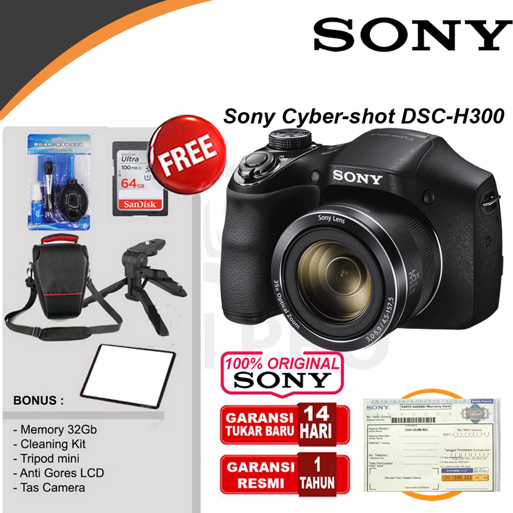 Jual Sony H300 - Cyber-Shot Dsc-H300 Digital Camera Bonus 32Gb Garansi Resmi | Shopee Indonesia