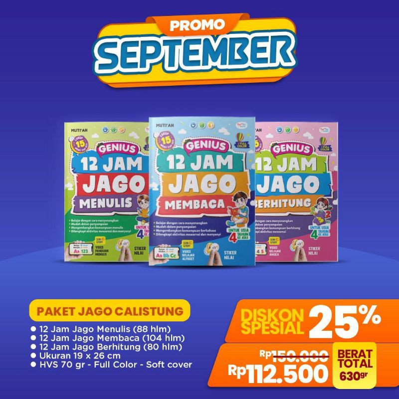 DISKON MERDEKA PAKET 12 JAM JAGO CALISTUNG Shopee Indonesia