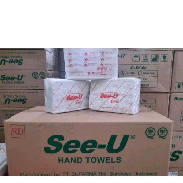 Jual Tissue Tisu SeeU See Hand Towel MultiFold Econo Red 150 Sheet