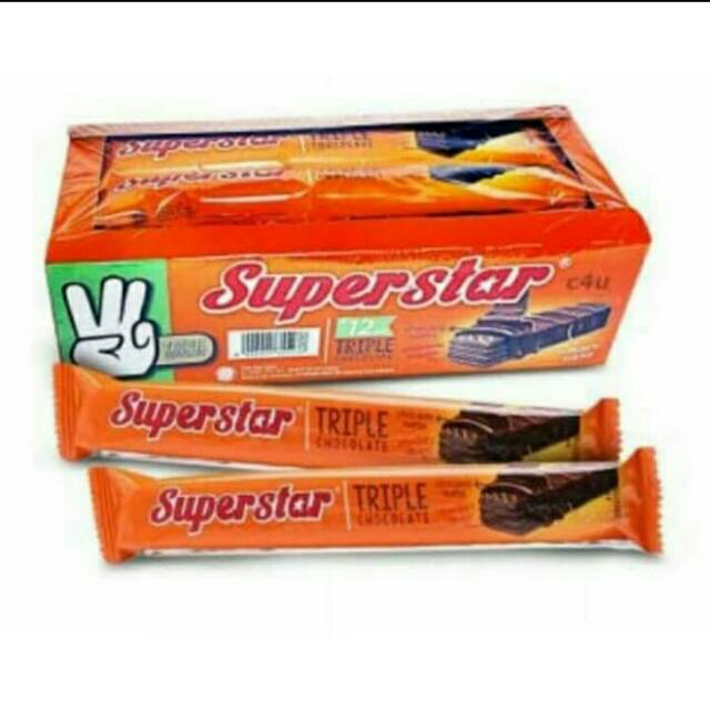 Jual Wafer Coklat Super Star 12 Pcs | Shopee Indonesia