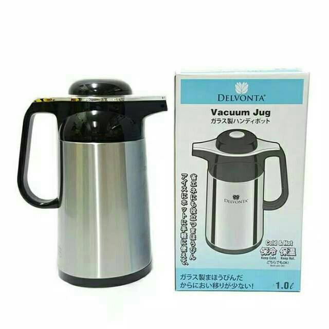 Termos Air panas kaca Delvonta vacuum Jug Shopee Indonesia