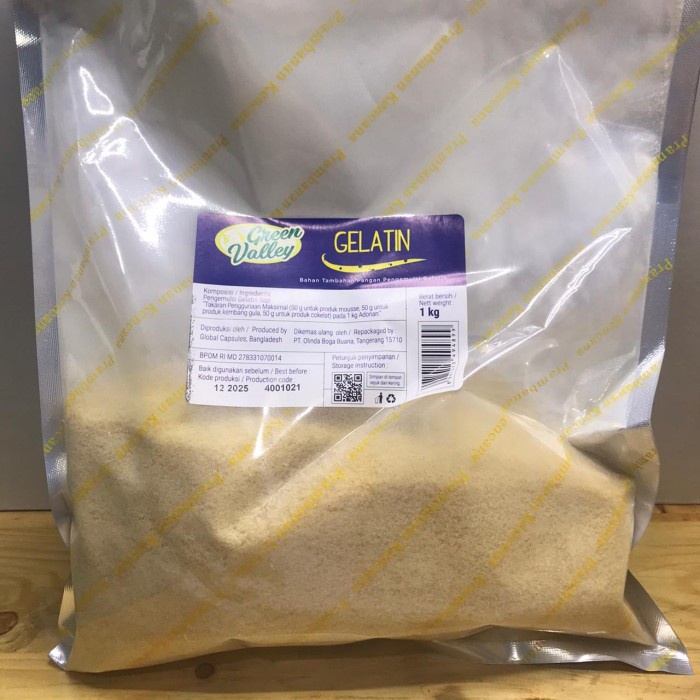 Jual GREEN VALLEY HALAL GELATIN BUBUK 1 KG HALAL GELATIN POWDER