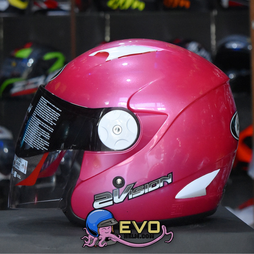 Jual HELM KYT 2 VISION SOLID PINK Shopee Indonesia