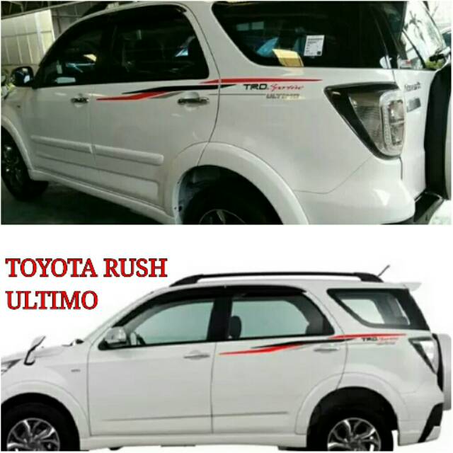 Cutting Sticker Toyota Rush Hitam Pojok Stiker
