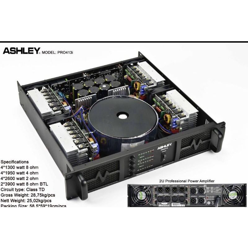 Jual Power Ashley PRO 413i Original Ashley Amplifier 4 Channel Class TD