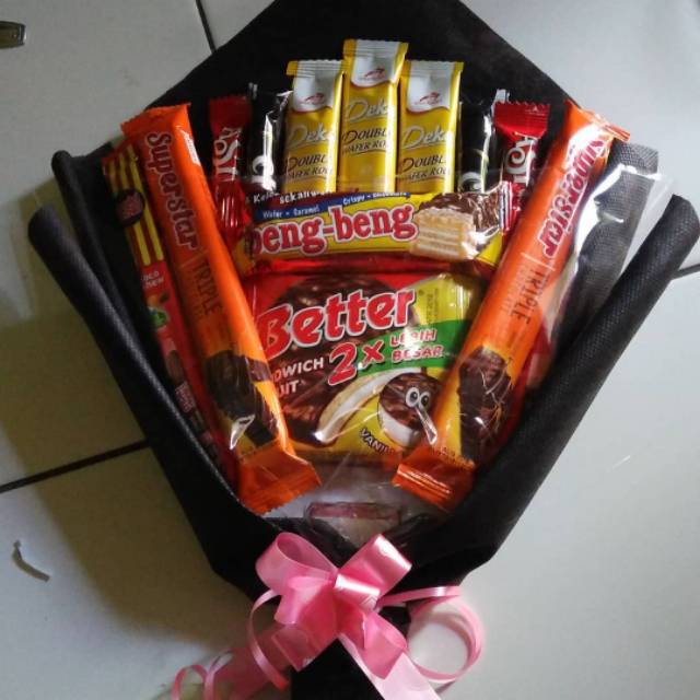 Jual Buket Snack/Buket Jajan/Buket Coklat | Shopee Indonesia