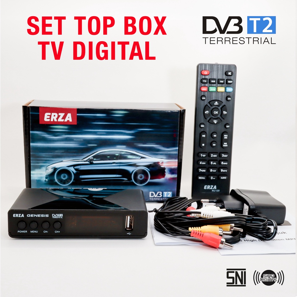 Jual STB TV DIGITAL Set Top Box ERZA Genesis DVB T2 / STB TV Digital