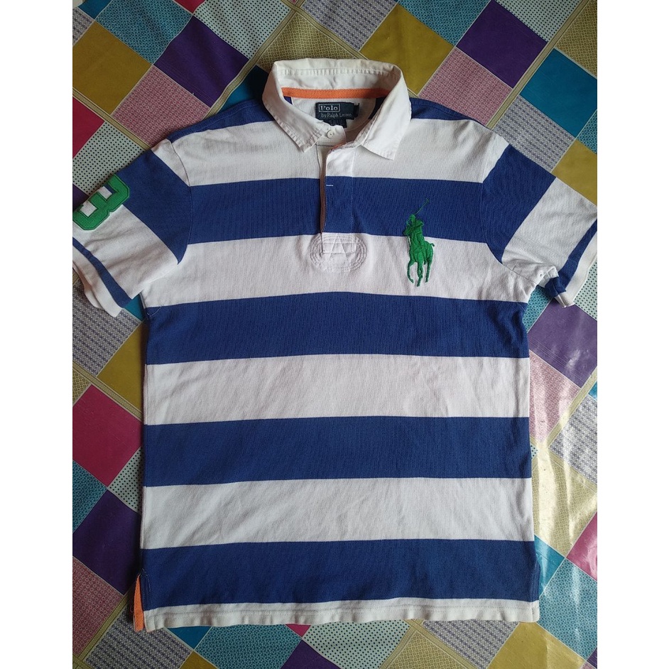 Jual Rugby Shirt Polo Ralph Lauren Short Sleeve Second Original | Shopee Indonesia