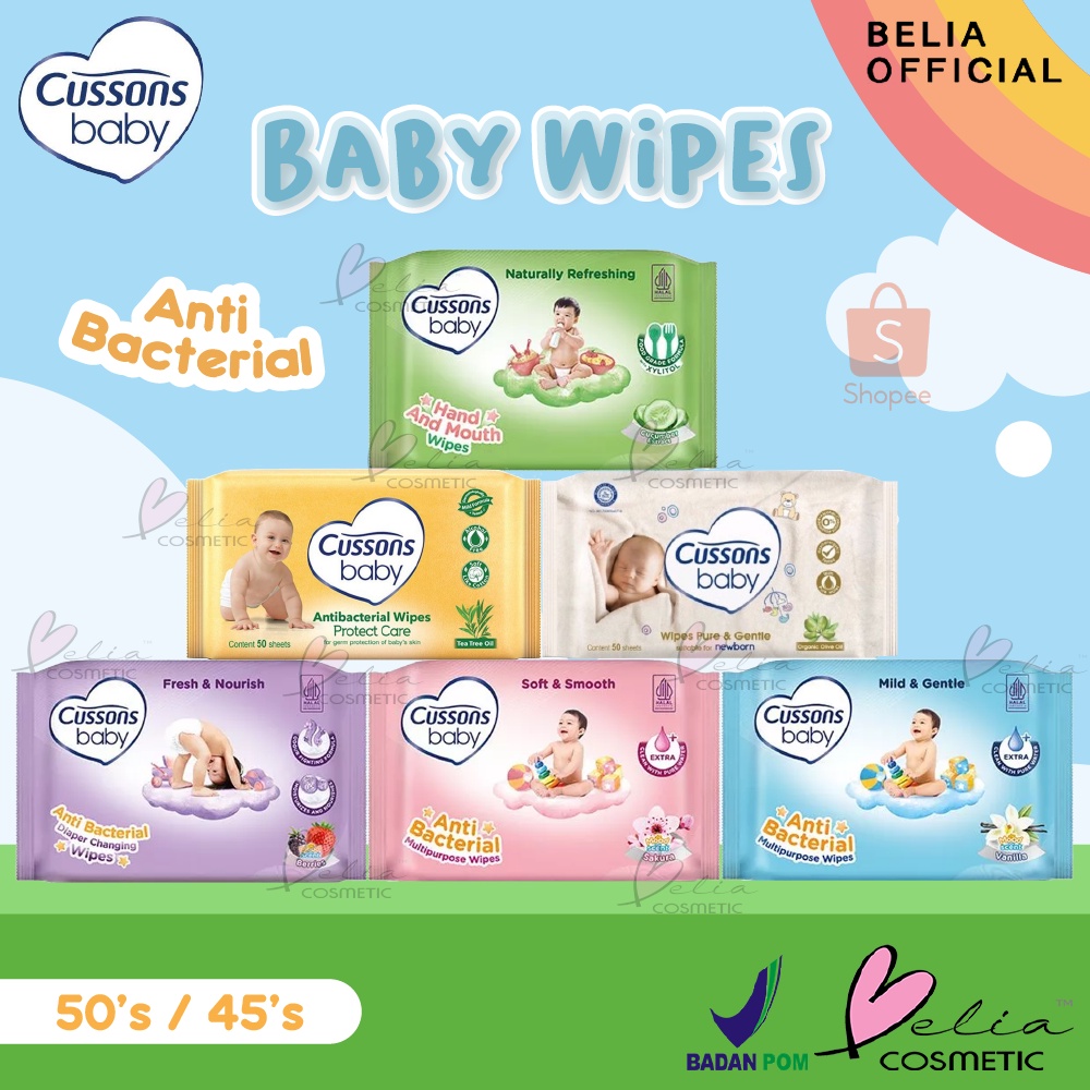 Jual BELIA CUSSONS BABY Wipes 45 Sheets 45's Sheet Tisu basah Tissue Bayi Tissues Mild