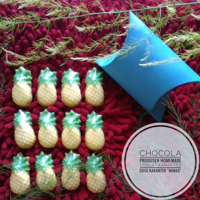 Gambar Coklat Karakter Nanas Gambar Putih