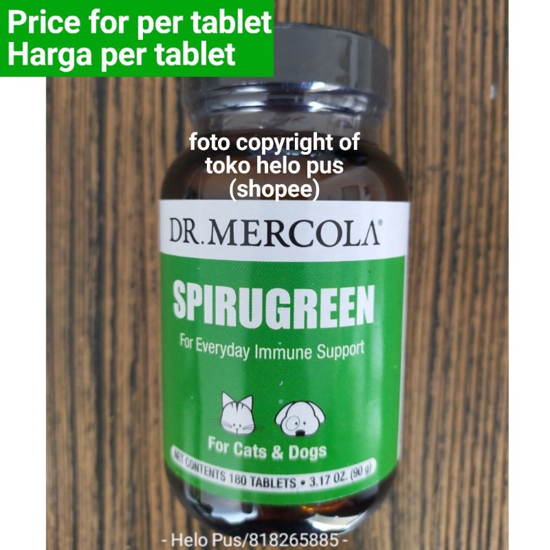 dr Mercola Spirugreen Suplemen cat dog immune dr.mercola spirulina