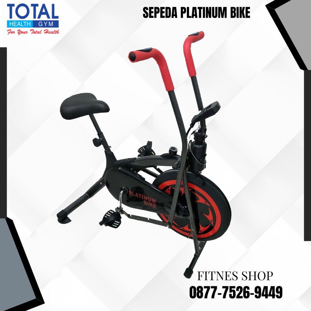Sepeda statis Platinum Bike Merk Total fitness I Sepeda 2 fungsi murah
