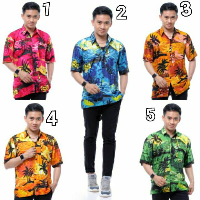 baju pantai bali pria dan wanita surfing Tropical Summer Aloha Hawaii