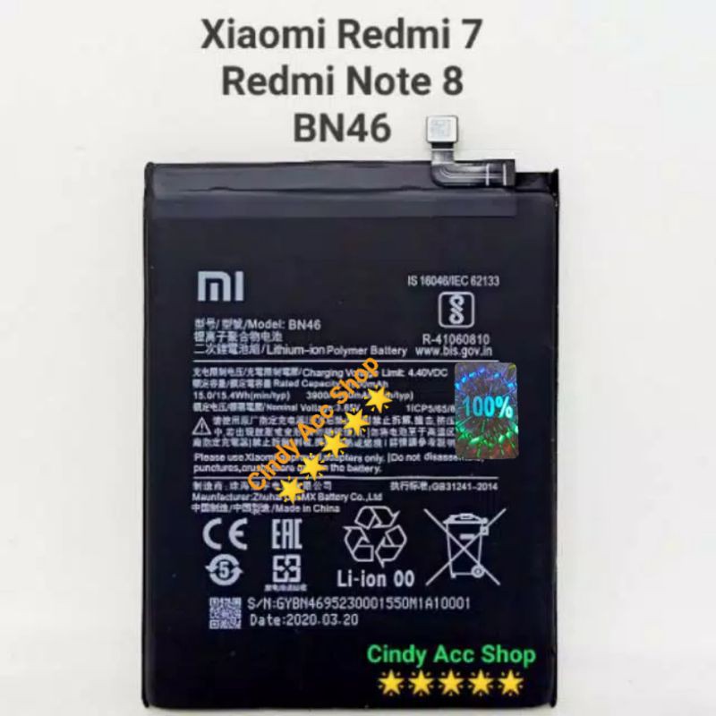 Jual Baterai Xiaomi Redmi 7 Redmi Note 8 BN46 Original Batre BN46