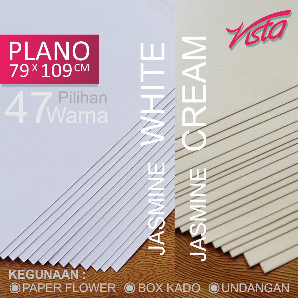 Kertas jasmine white plano cream putih krem undangan