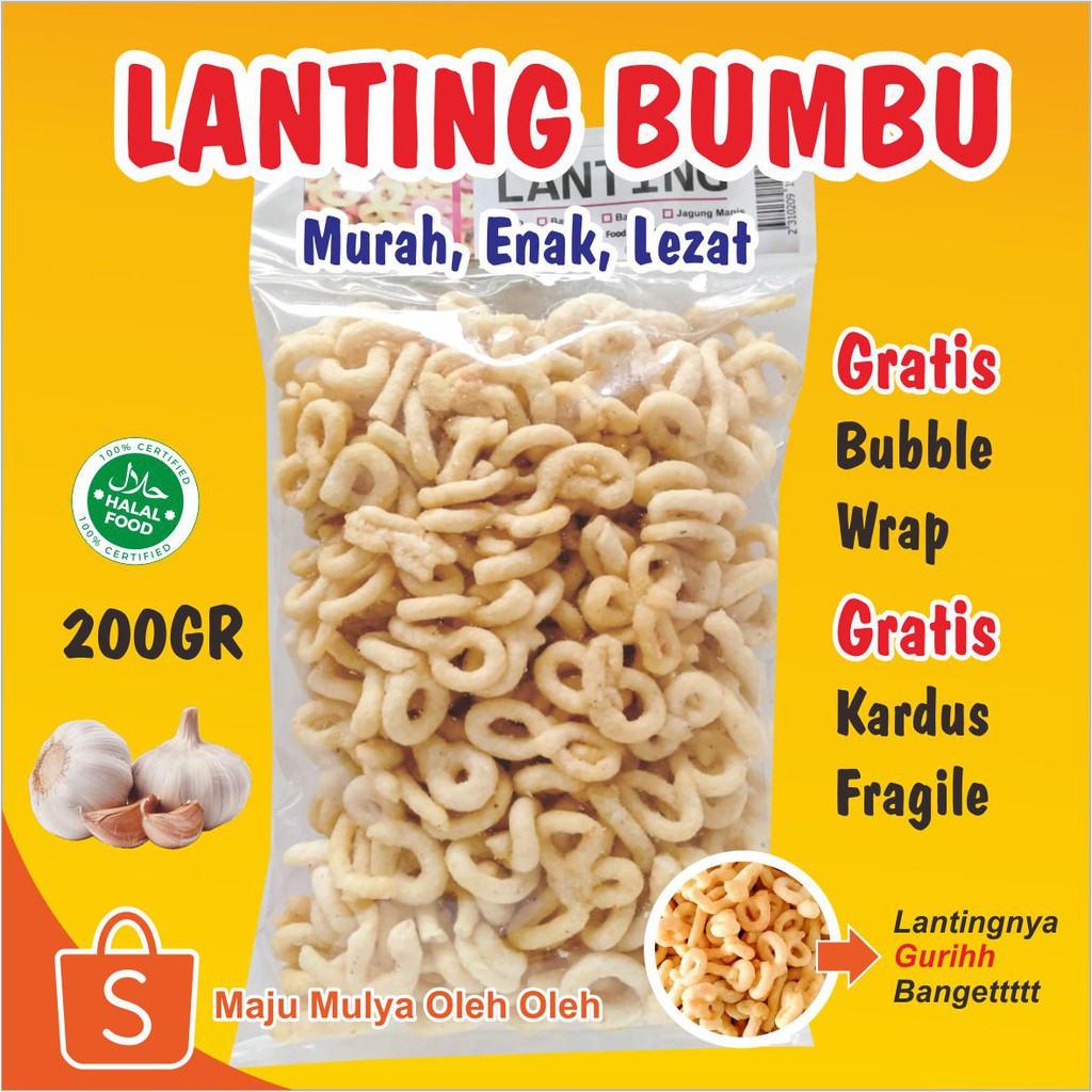LANTING KEBUMEN BUMBU 200 GR LANTING SINGKONG RASA ASLI BAWANG PEDAS