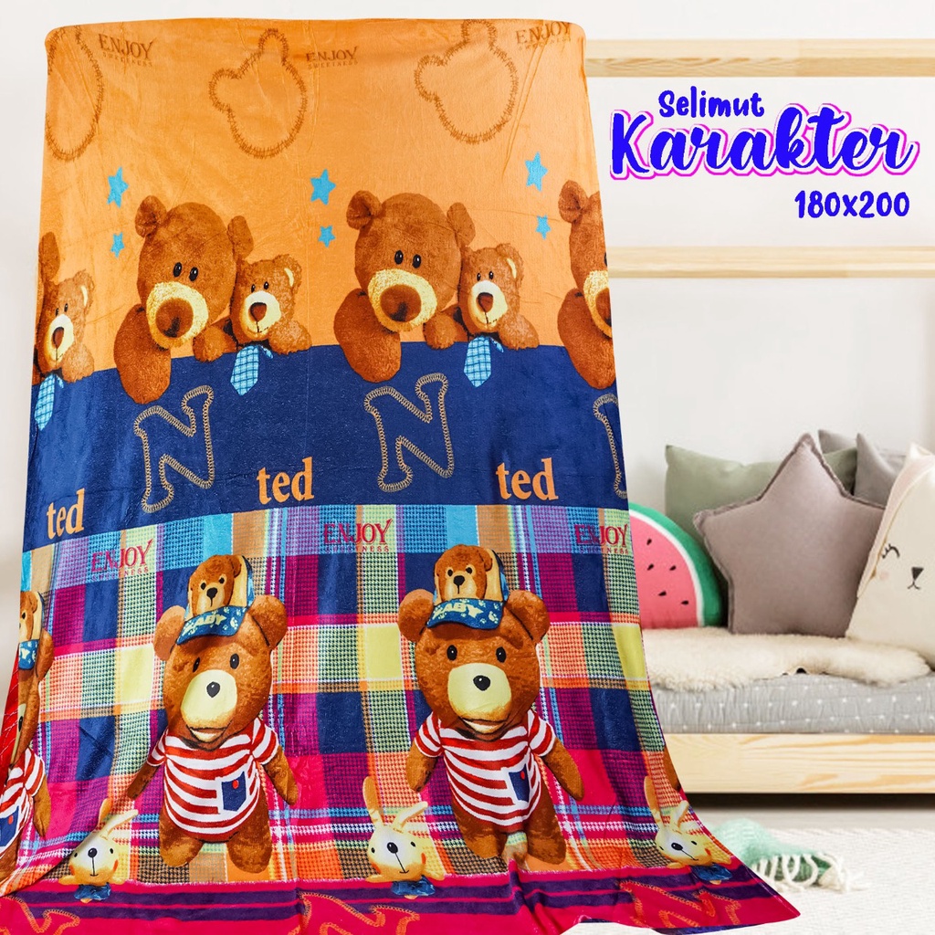 Jual Selimut Bulu Motif Karakter Anak Import Size 180x200 cm  Indonesia|Shopee Indonesia