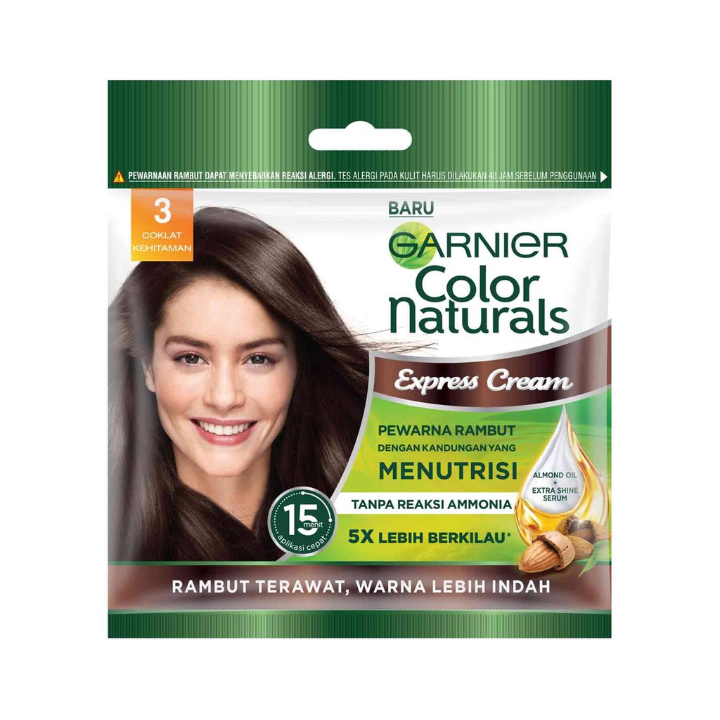 Jual Garnier Crème Riche Pewarna Cat Rambut 3 Dark Brown Coklat (Sachet) | Shopee Indonesia