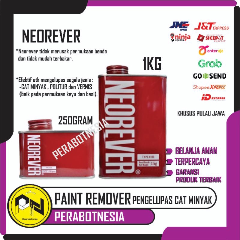 Jual PAINT REMOVER KIT PERONTOK PENGELUPAS CAT MINYAK NEOREVER 250gr