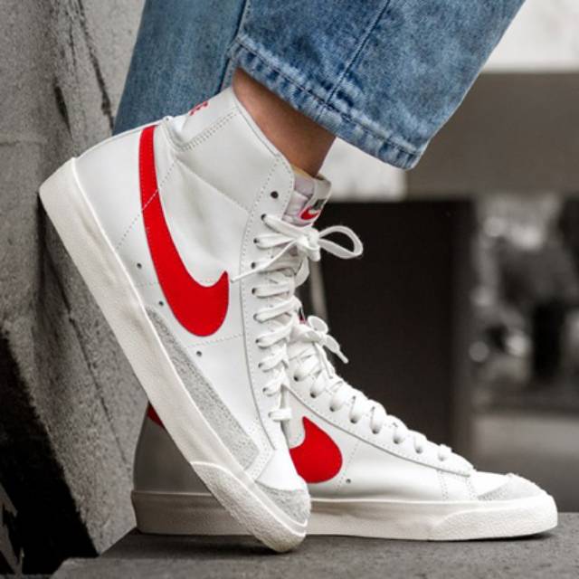 Jual Nike Blazer Mid 77 Vintage White Habanero Red | Shopee Indonesia