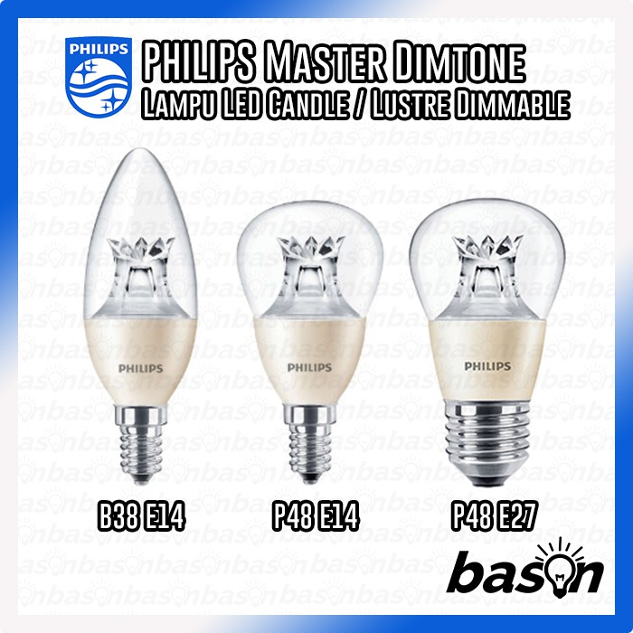 Jual Philips Master Led Dimtone 6W - Candle B38 E14 / Lustre P48 E14 / E27 - Dimmable | Shopee Indonesia