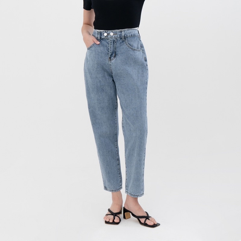 Jual Jeans 5522 - Boyfriend Jeans High Waist Vierlinn | Shopee Indonesia