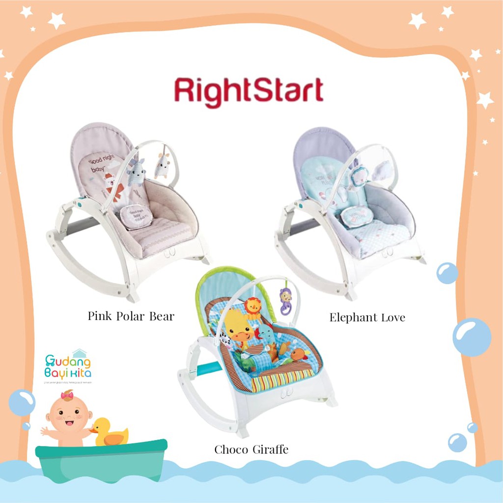 Jual Right Start Rocker 2in1 With Table / Bouncer Bayi Shopee Indonesia