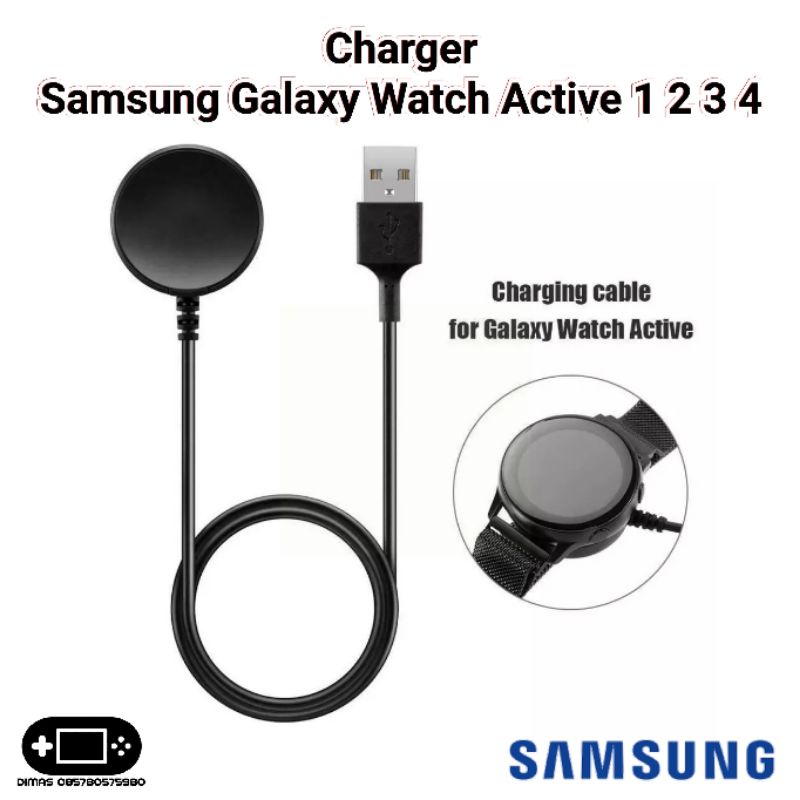 Jual Charger Samsung Galaxy Watch Active 1 2 3 4 5 40Mm 41Mm 42Mm 44Mm 45Mm 46Mm Pro Classic Charging Usb Cable | Shopee Indonesia