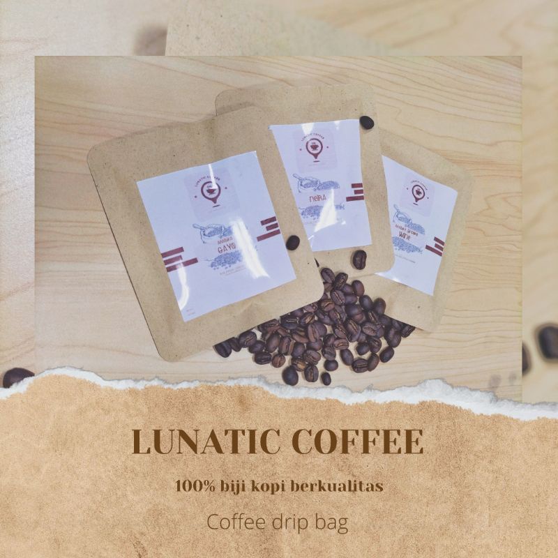 Jual Lunatic Coffee Drip Bag Kopi Drip Sachet Drip Bag Coffee 12gr