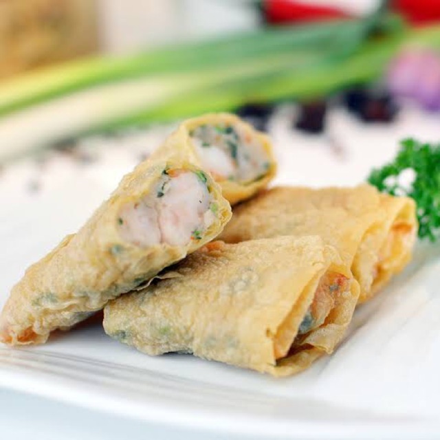 Lumpia kulit tahu ayam frozen dimsum aneka dimsum Homemade Halal