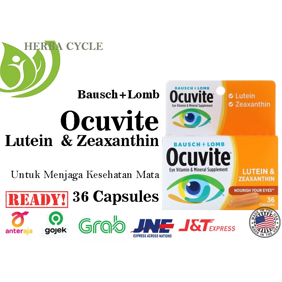 Jual Baush Lomb Ocuvite Lutein & Zeaxanthin 36 Caps 1 Vit Mata ORIUSA