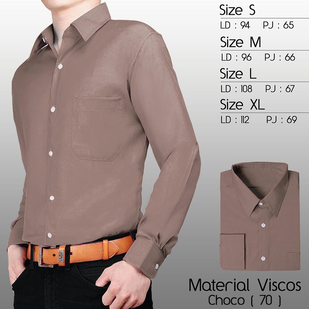 Jual Kemeja Formal Cokelat Muda / Mocca 70 | Shopee Indonesia